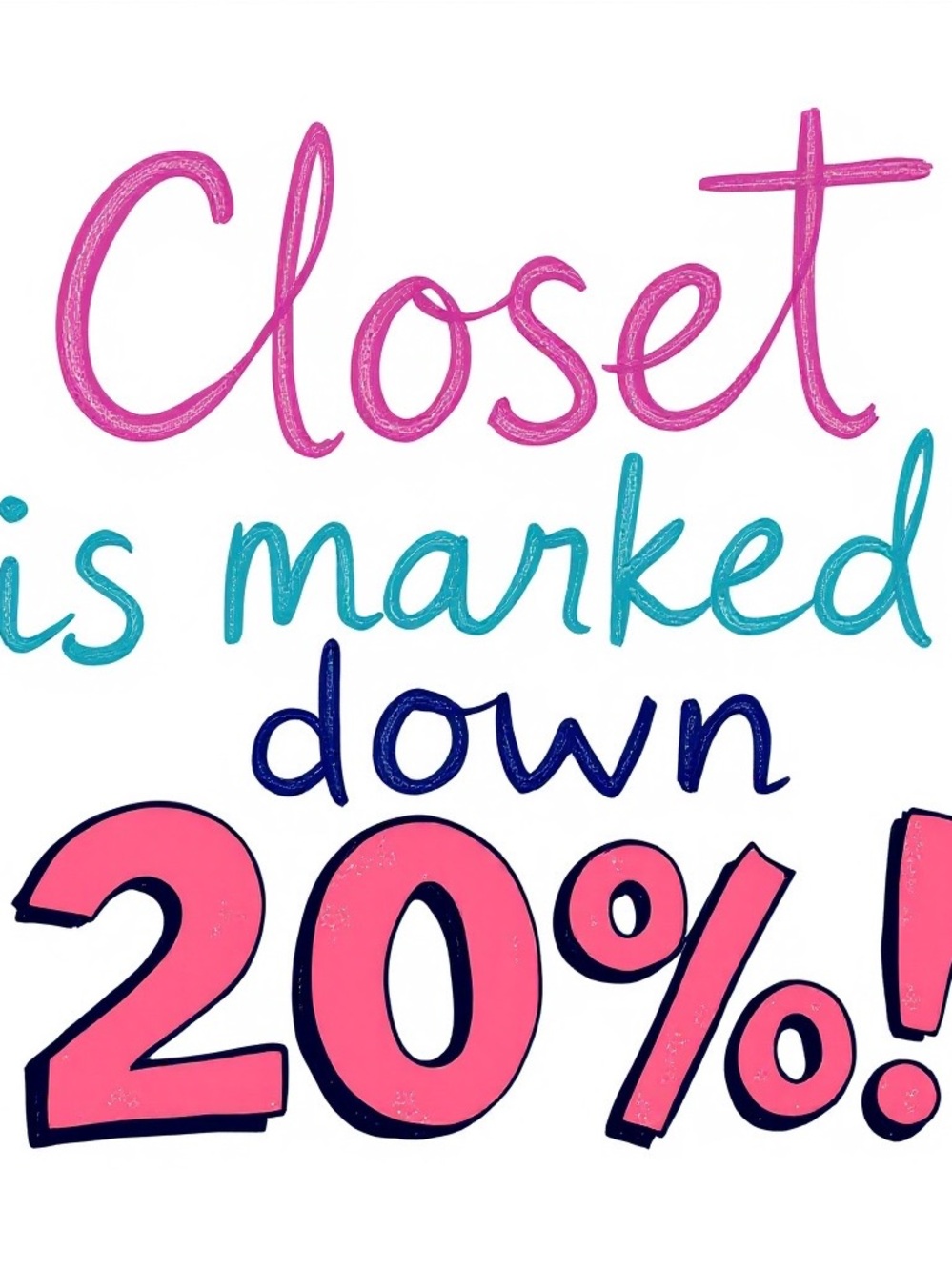 Older inventory. 20% off.